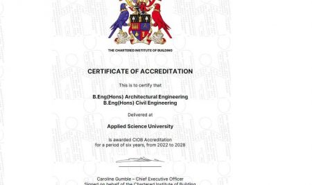 Accreditation of the Civil and Architectural Engineering Programmes  College of Engineering